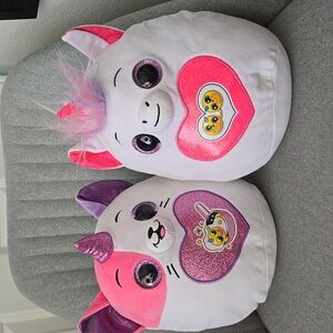 Cute Unicorn and Cat Plush Set, NWOT